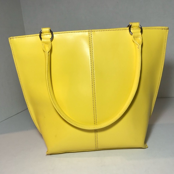 yellow tote purse